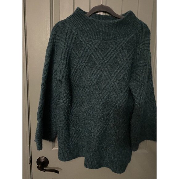 Soft Surroundings Women’s Sweater Size S  Bell Sleeve Wool Blend Mock Neck Top - Picture 3 of 10